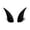 Black, variant on 2Pcs Devil Horn Hair Clips Resin Gothic Horn Barrettes Halloween Costume Hair Decor For Party Stage Outfit Styling(Red-5.4x4cm)