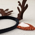 thumbnail image 5 of FYEGRE Deer Headband For Kids Festive Holiday Party Outfit With Elegant Bow Tie And Detachable Tail Piece Khaki One Size, 5 of 8