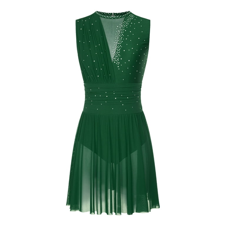 Zaldita Figure Skating Dress for Women Ice Skating Dress Shiny Rhinestone Dance Leotard Skirt Green XL - Walmart.com Zaldita Figure Skating Dress for Women Ice Skating Dress Shiny Rhinestone Dance Leotard Skirt Green XL - Walmart.com