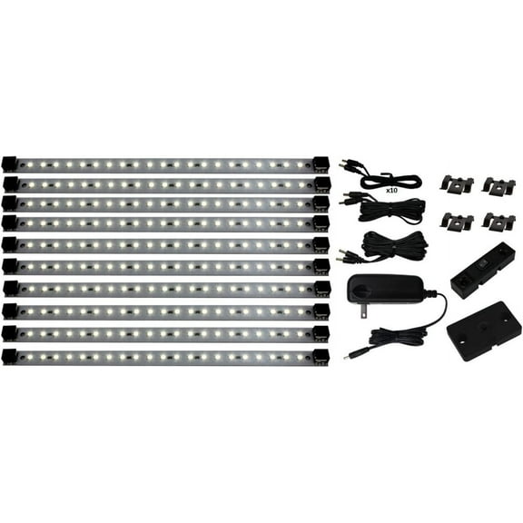 Inspired LED Super Deluxe Pro Series 21 LED Kit w/Inline dimmer | Under Cabinet Lighting | 24 Watt 12V DC | Warm White ~3000 K 145 lm/ft