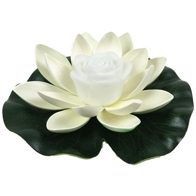 Floating Pool Light, Flower Pond Led Light with Color Changing, Floating Lamp Battery Operated Lily Pad Flower, Foam Flowers Ornament for Pond Decor