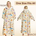 thumbnail image 4 of PMONPA Wearable Blanket Hoodie, Flannel Sherpa Fleece, Warm and Cozy Giant Sweatshirt for Adult, Woman and Man, One Size Fits All (Rainbow), 4 of 7