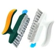 thumbnail image 2 of 2 cepillos de fregar con mango ergonómico y cerdas rígidas y flexibles, resistentes, para baño, ducha y lavabo., 2 of 7