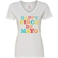 thumbnail image 3 of Inktastic Happy Cinco De Mayo Women's V-Neck T-Shirt, 3 of 5