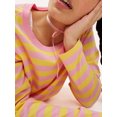 thumbnail image 4 of Gupgi Women's Striped Pullover Spring Loose Sweatshirt Casual Long Sleeve Crew Neck Tops, 4 of 5