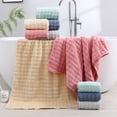 thumbnail image 1 of Juego de toallas de baño de 2 piezas - Toallas gruesas de algodón absorbente y blanda, 55x27 y 29x13 pulgadas, verde azul, amarillo gris, de secado rápido para baño y spa, 1 of 7