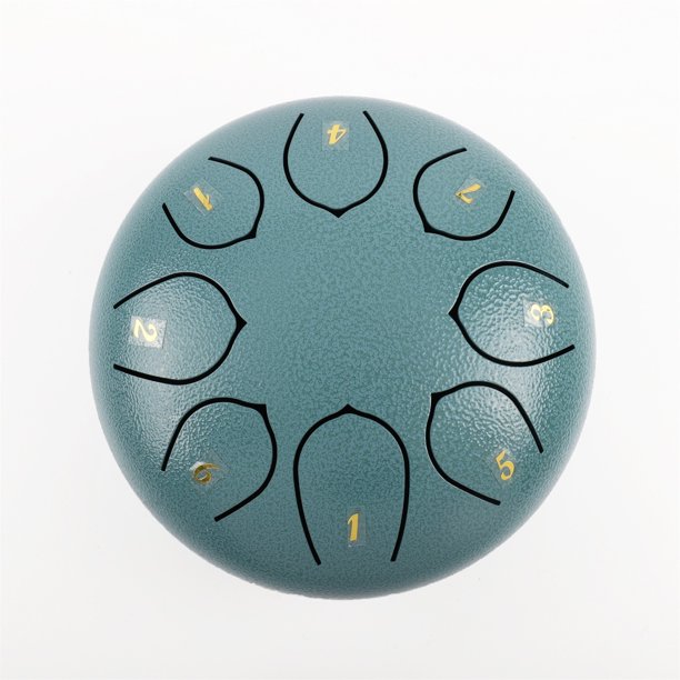 Xihbxyly Tambor de Lengüeta de Acero, Instrumento Artesanal de 6 Pulgadas y 8 Notas, Experiencia de Sonido Etéreo, Diseño Fácil de Tocar, Terapia de Relajación, Deleite para Los Amantes de La Música,