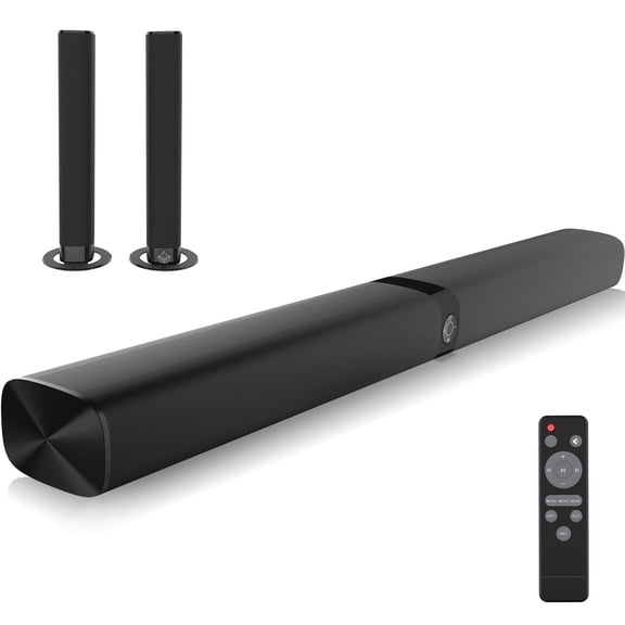 60W Sound Bars For TV, Smart TV SoundBar Wireless Speaker, Wired & Wireless Sound bar, Separable Soundbars with ARC/Optical/AUX Connection