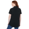thumbnail image 2 of Woman Within Plus Size Perfect Short Sleeve Button-Down Shirt Oversized Tunic Blouse, 2 of 6