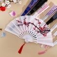 thumbnail image 1 of Paokuoon Mini Fan Folding Fan Glossy Texture Various Styles Smooth Surface Fine Workmanship Decorative Chinese Style, 1 of 8