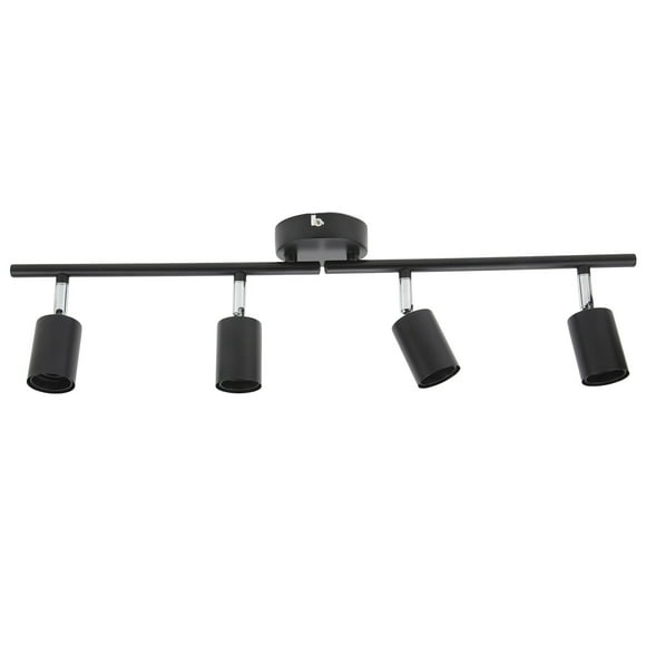 Luces De Seguimiento, Luces De Seguimiento Negras Mate LED De Techo 85-265V E27 Portalámparas ángulo Ajustable Para Cocina Para Hotel