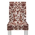 thumbnail image 6 of COEQINE Chair Covers for Dining Chairs, Removable Kitchen Parsons Chair Slipcovers Universal Fit Washable Furniture Protector for Stain & Scratch Protection, Set of 1, Cow Print Beige Brown, 6 of 7