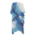 thumbnail image 3 of FKELYI Marble Blue Print Kimono Coverups for Women Soft Beach Cover Up Half Sleeve Summer Cardigan Bikini Cover Ups Resort Wear Casual Cruise Outfits, 3 of 6