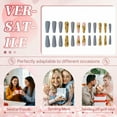 thumbnail image 4 of RAGUPEL 24Pcs Glue on Nails for Women,Hand-Painted Pattern Press on Nails Coffin,Matte Finish Cute Nails,Fake Nails for Parties,Gatherings and Photo Shoots,Style3, 4 of 7