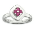 thumbnail image 1 of 925 Sterling Silver Created Ruby Stackable Ring Stone Gemstone Birthstone July, 1 of 7
