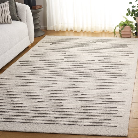 Safavieh Ebony Terrance Geometric Striped Area Rug, Gray/Black, 6' x 6' Square