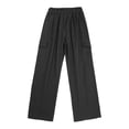 thumbnail image 5 of Doomiva Kids Girls Casual Athletic Cargo Pants Hip Hop Dance Trousers Joggers Sweatpants A Black 8, 5 of 6