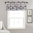 thumbnail image 3 of Independence Day Tier Curtains, Red Blue White Stars Patriotic USA Flag Rod Pocket Curtains , Small Half Window Treatment Tiers Drapes for Kitchen Cafe Bathroom, 54*17.8inch, 3 of 3
