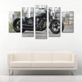 thumbnail image 2 of Juego de Cuadros Decorativos, Motocicleta Harley-Davidson Custom, Estilo Urbano Agresivo, 5 Piezas, Ideal para Garajes y Talleres, 150x80cm, 2 of 5