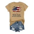 thumbnail image 3 of JFGHDG Women T Shirt Historic 4th Of July Birthday Tee Years Short Sleeve Tee Men'S Classic American Flag Tee We The People Years Tee Men'S Grap Brown S, 3 of 4