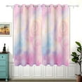 thumbnail image 2 of Colorful Rainbow Tie-dye Grommet Blackout Curtains Thermal Insulated Window Curtain Sets for Bedroom Living Room 63"L x 55"W 2 Panels, 2 of 5