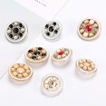 thumbnail image 3 of YISITIAN 10 Pcs Boutons Perle Dorée pour Couture 1 Pouces CJ919-3242, 3 of 3