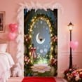 thumbnail image 4 of Rourlinge Valentines Day Door Cover Holiday Decorative Curtain for Front Door Wall Hanging Party Festival Decor Indoor Home Love Theme Seasonal Drape Decoration, 4 of 6