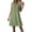 Green, variant on TAGOLD Womens Sleeveless V-Neck Knee-High Dress Zip Solid Color Short Dress For Summer Daily Use
