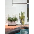 thumbnail image 5 of Veradek Demi Series Raised 30" Long Plastic-Stone Planter - (White/Black, 2 Pack), 5 of 9