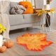 thumbnail image 5 of Alfombras de calabaza para Halloween, tapete con forma de hojas de arce, tapete decorativo para el Día de Acción de Gracias, decoración de Halloween para sala, dormitorio, cocina y baño., 5 of 6