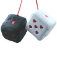 thumbnail image 3 of Plush Heart Dice Car Hanging Ornament - Premium Fuzzy Love-Shaped Decor With Soft Fluffy Material For Auto Interior Rearview Mirror, Car Decoration, Daily Drive, Road Trip, Gift, 3 of 3