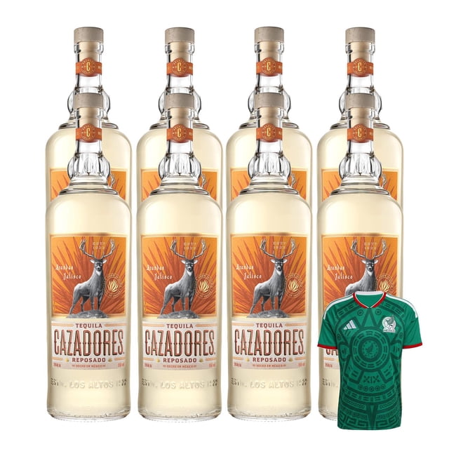 8 Tequila Cazadores Reposado 950 ml + Jersey Verde
