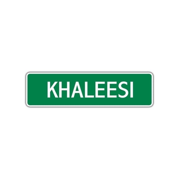 Khaleesi Girls Children Name Decoration Label Indoor Outdoor Unique Wall Novelty Letter Printed Plaque Aluminum Metal Sign 4"x18"