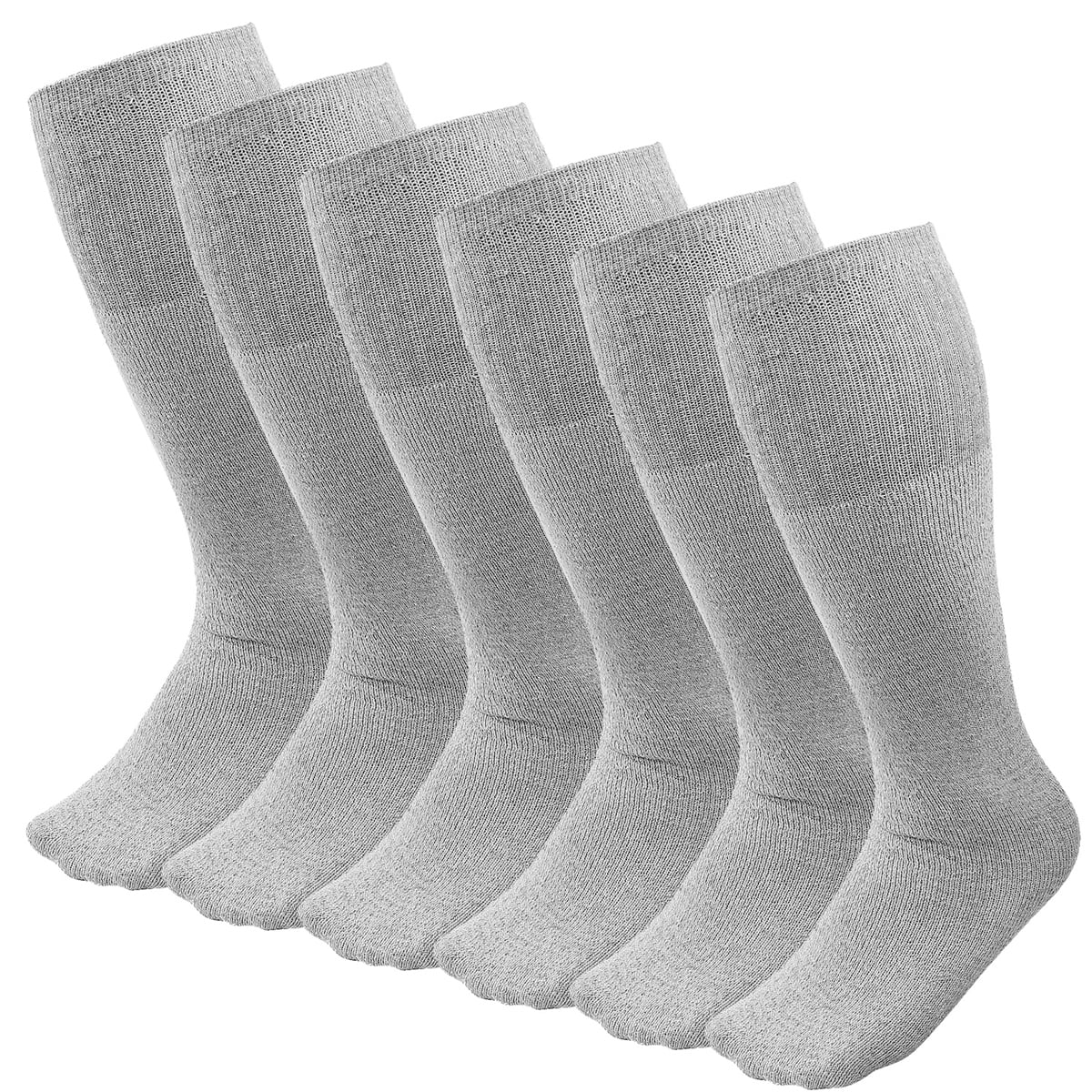 6 Pairs Men's Athletic Tube Socks Over the Calf - 25