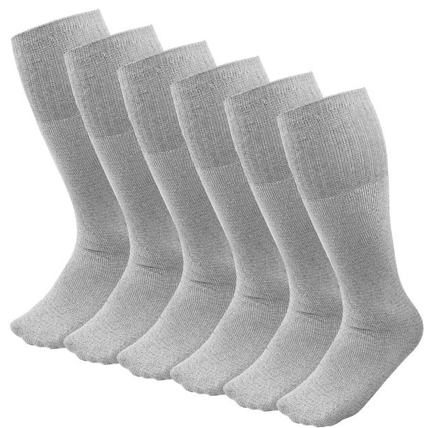 Falari - 6 Pairs Men's Athletic Tube Socks Over the Calf - 25