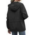 thumbnail image 7 of Women's Waterproof Raincoat Lightweight Rain Jacket Hooded Windbreaker with Pockets for Outdoor, 7 of 7