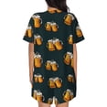 thumbnail image 3 of Bixox Women's Beer Printed Pajama Set 2 Piece Lounge Set Top and Shorts Soft Pajamas, Shorts with Pockets, 3 of 7