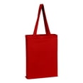thumbnail image 2 of Q-Tees Q800GS Canvas Gusset Promotional Tote-Red, 2 of 2