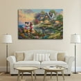 thumbnail image 5 of Mickeys & Minnies Share A Kiss in Sweetheart Cove Posters Wall Art Painting Canvas Gift Living Room Prints Bedroom Decor Poster Artworks 16x24inch(40x60cm), 5 of 6
