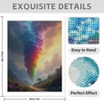 thumbnail image 3 of Diamond Art Kit for Adults, Rainbow Cloud Lightning Print No.45 Diamond Painting for Adults Beginners, 5D DIY Diamond Art Painting Kits, Colorful Diamond Painting Craft for Home Decor 12x16, 3 of 7