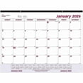 thumbnail image 2 of 12-Month (Jan to Dec): 2026 22 in. x 17 in. Monthly Desk Pad Calendar - White/Burgundy Sheets, Black Binding, Clear Corners, 2 of 6