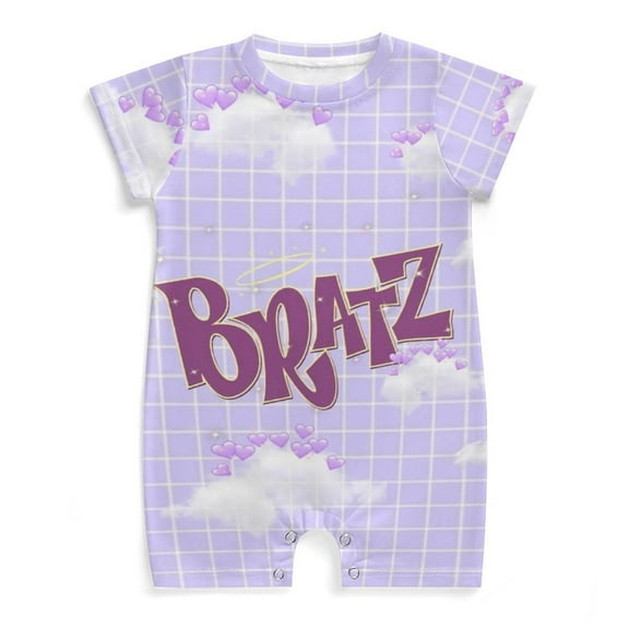 Summer Brat-z Onesie Baby Girl Short Sleeve Bodysuit Cartoon Romper Newborn Jumpsuit