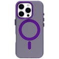thumbnail image 3 of Magnetic Case for Apple iPhone 16 Pro, Compatible with Magsafe Ultra Slim Fit Rugged Hybrid Drop Protection Bumper Solid Color Case Cover for Apple iPhone 16 Pro, Purple, 3 of 6