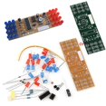 thumbnail image 2 of Kit de bricolaje de luces estroboscópicas intermitentes LED dobles NE555 + CD4017, rojo y azul, 9 V-12 V CC, 2 of 2