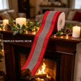 thumbnail image 6 of 5 Yards Christmas Wired Ribbon,Christmas Wired Edge Ribbons,2.48 inch Wide Christmas Wired Edge Decoration Ribbon,Burlap Wrapping Ribbon for Holiday Craft Wedding Decoration Wreaths Bow,Z-Red, 6 of 8