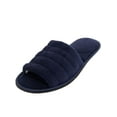 thumbnail image 1 of SLM Men's Plush Terry Open Toe Slippers Indoor Slide Slip On, 1 of 2