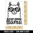 thumbnail image 2 of No Drama Llama Cool Sunglasses Rectangle Rubber Stamp Stamping Scrapbooking Crafting - Large 2.5in, 2 of 7