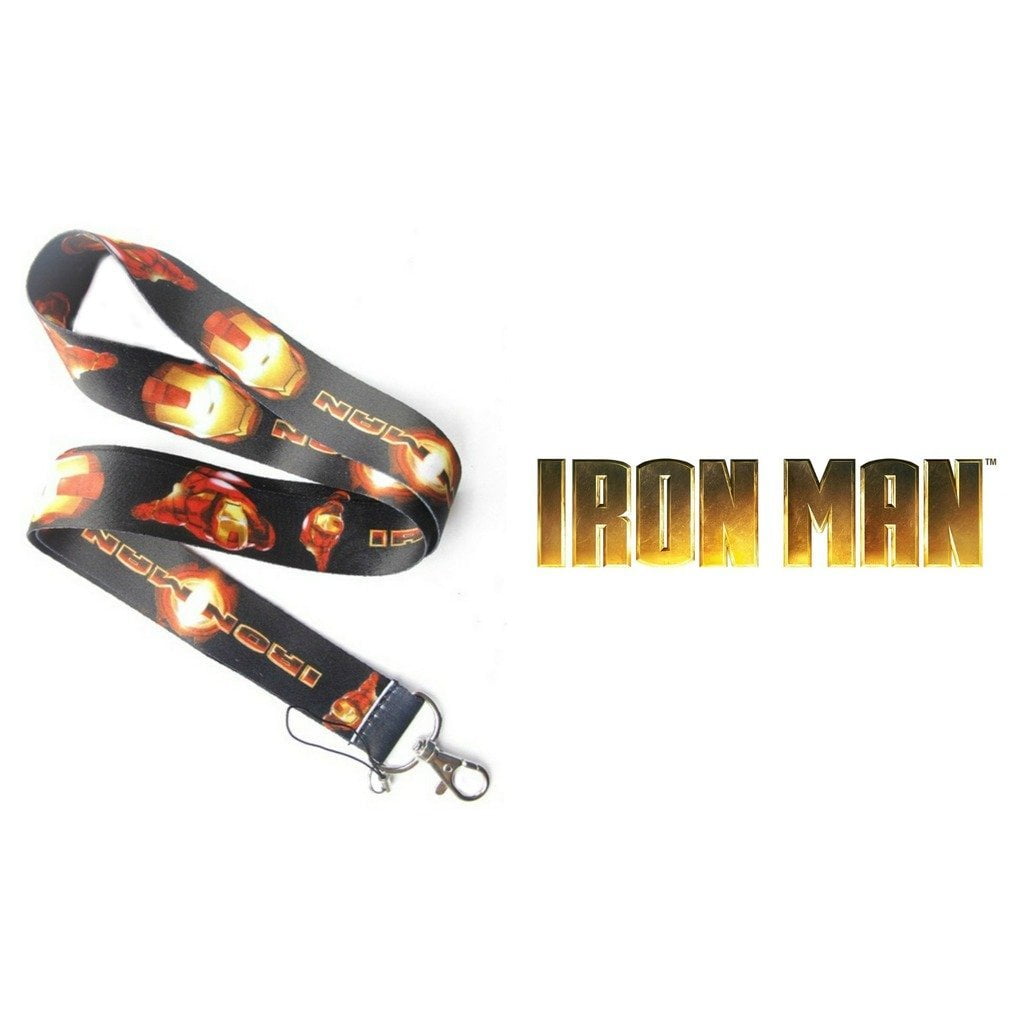 IRON MAN Lanyard Neck Strap Keychain ID Badge Holder Marvel comics avengers