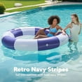 thumbnail image 3 of Joyfy Inflatable Double Hammock Float (Navyblue Strpie), 3 of 7