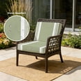 thumbnail image 2 of Outdoor Patio Cushion Covers 2 Pack Sage Green Striped Patio Chair Cushion Covers with Ties and Zipper Classic Farmhouse Stripes Waterproof Outdoor Seat Cushion Covers for Patio Furniture 20"x18", 2 of 9